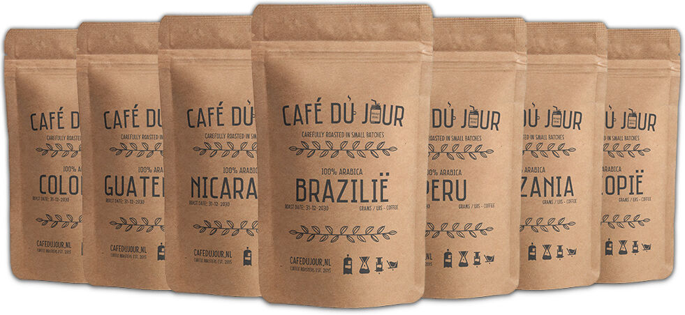 Café du jour single origins verse koffie 7 x 250 gram