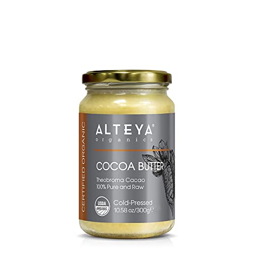 Alteya Organic cacaoboter 350ml 100% USDA gecertificeerde biologische puur natuurlijke geraffineerde cacaoboter (Theobroma Cacao)