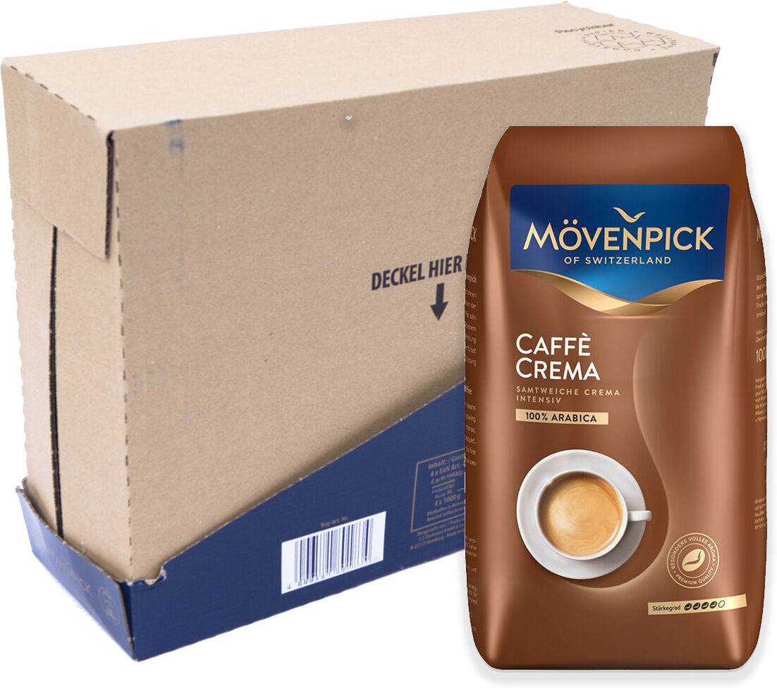 MÃ¶venpick caffÃ¨ crema koffiebonen 4 x 1 kilo