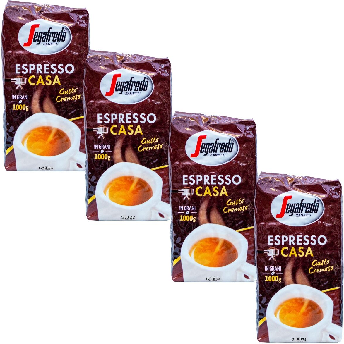 Segafredo Espresso Casa koffiebonen 4 x 1 kilo