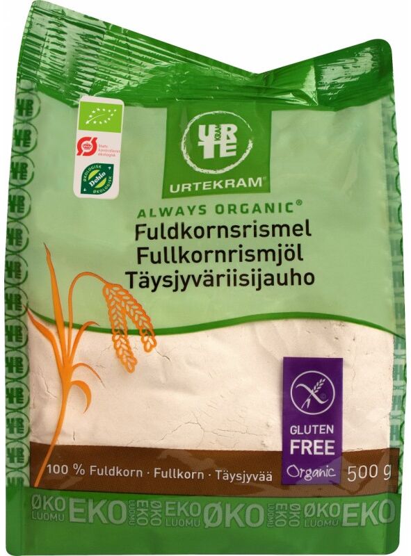 Urtekram Whole Grain Rice Flour Eco 500 g Bakken