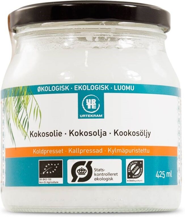 Urtekram Cold Pressed Coconut Oil Eco 425 ml Koken