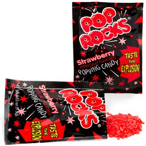 Godteri Pop Rocks med Jordbærsmak Det originale bruspulveret!