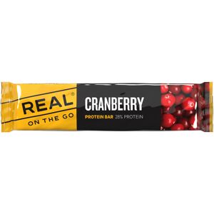 Real On The Go Protein Bar Tranebær Sort/Gul 1