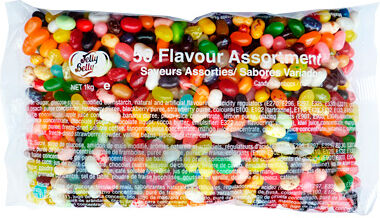 Jelly Belly 50 smaker Gelebønner 1kg 1 kilo med Gelly Beans