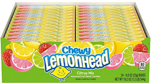 Chewy Lemonhead Citrus Mix 24 stk Hel kartong med Chewy Lemonhead