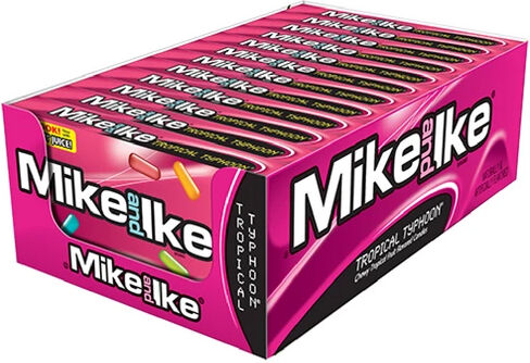 Mike and Ike 12-pack Tropical Typhoon Hel kartong med Mike & Ike