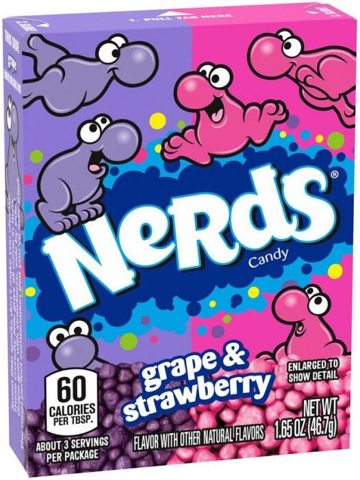 Nerds Grape & Strawberry 46g Wonka Tyggekarameller