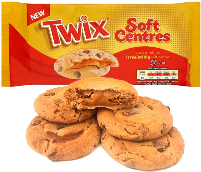 Twix Caramel Centres Kjeks 8 stk 144g Pakke med 8 store kjeks