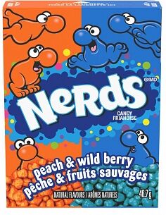 Nerds Wildberry & Peach 47g Wonka Tyggekarameller