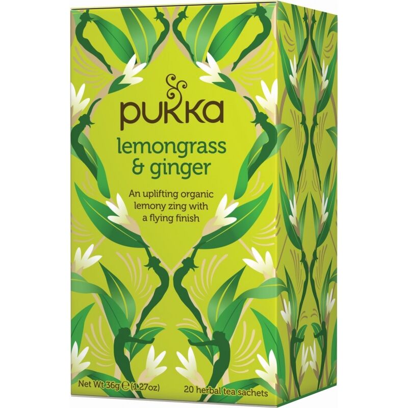 Pukka Lemongrass & Ginger Tea Øko 20 breve Te