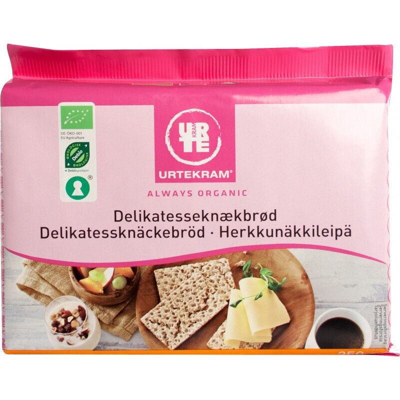 Urtekram Delikatesse Knekkebrød Øko 250 g Snack
