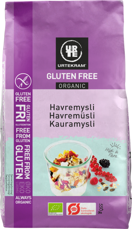 Urtekram Havremusli Glutenfri Eco 550 g Frokost