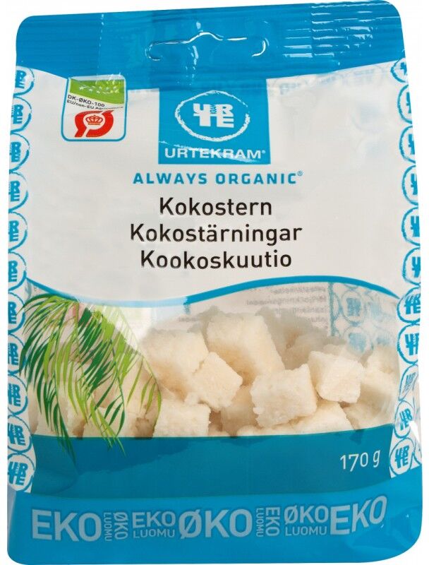 Urtekram Kokosterninger Øko 170 g Snack