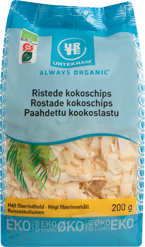 Urtekram Ristet Kokoschips Øko 200 g Snack