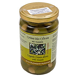 Rømer Oliven Grønne m.mandler Græsk Ø - 320 g