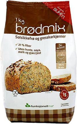 Funksjonell Mat Brødmiks Glutenfri Lavkarbo-brød - 1 Kg