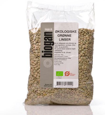 Biogan Grønne Linser Ø - 750 g