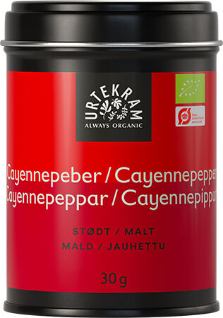 Urtekram Cayennepepper, Økologisk - 30 g