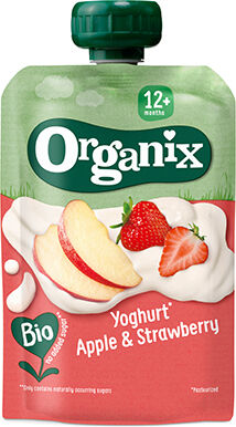 Organix Yoghurt, Æble & Jordbær Ø - 100 g