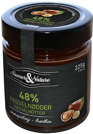 Saveurs & Nature Smørepålæg Hasselnødder/choko Ø - 225 g