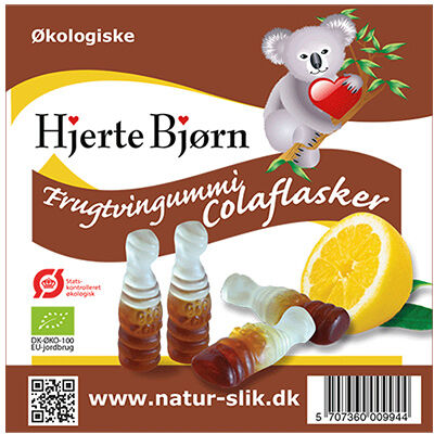 Hjerte Bjørn Frugtvingummi Colaflasker - 100 g