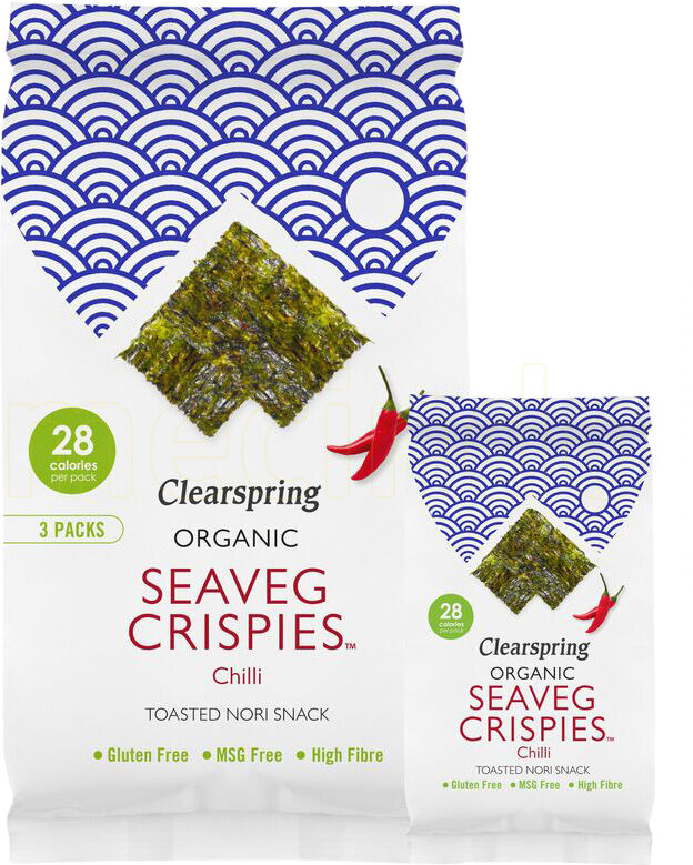 Clearspring Organic Seaveg Crispies Chili - 1 Pakker