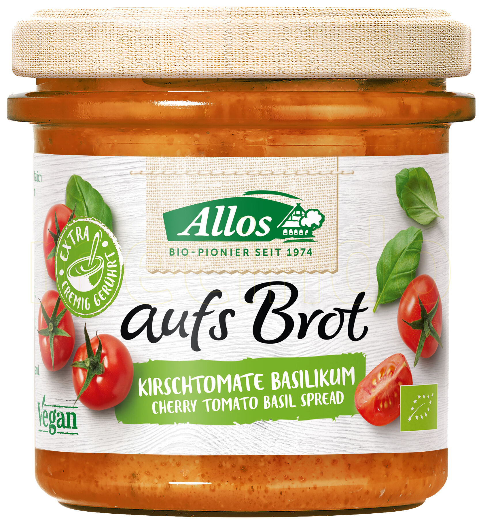 Allos Smørepålegg Aufs Brot Cherry Tomat basilikum Ø - 140 g
