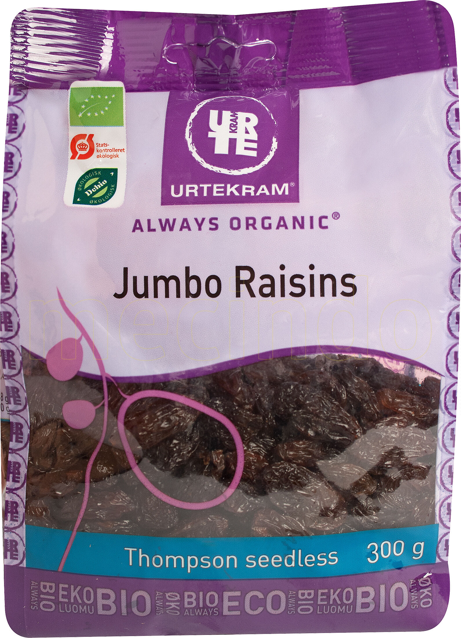 Urtekram Jumbo raisins Ø - 300 g