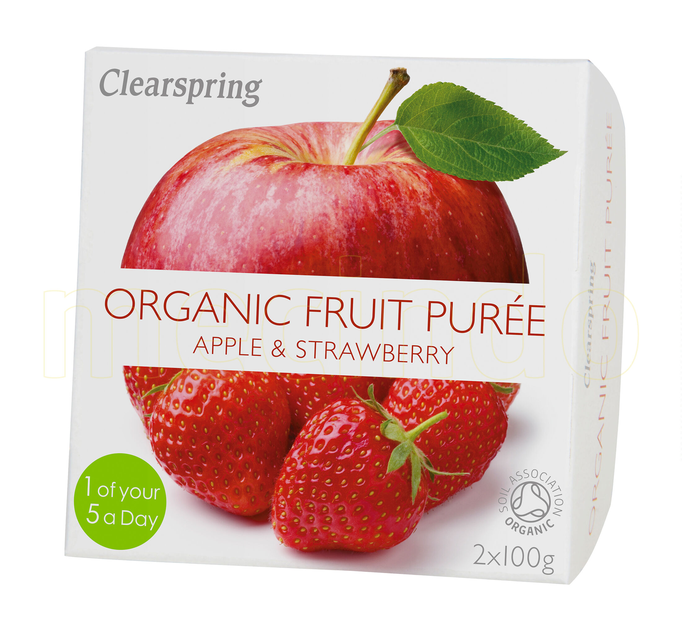 Clearspring Fruktpuré Eple & Jordbær - 2 Gram