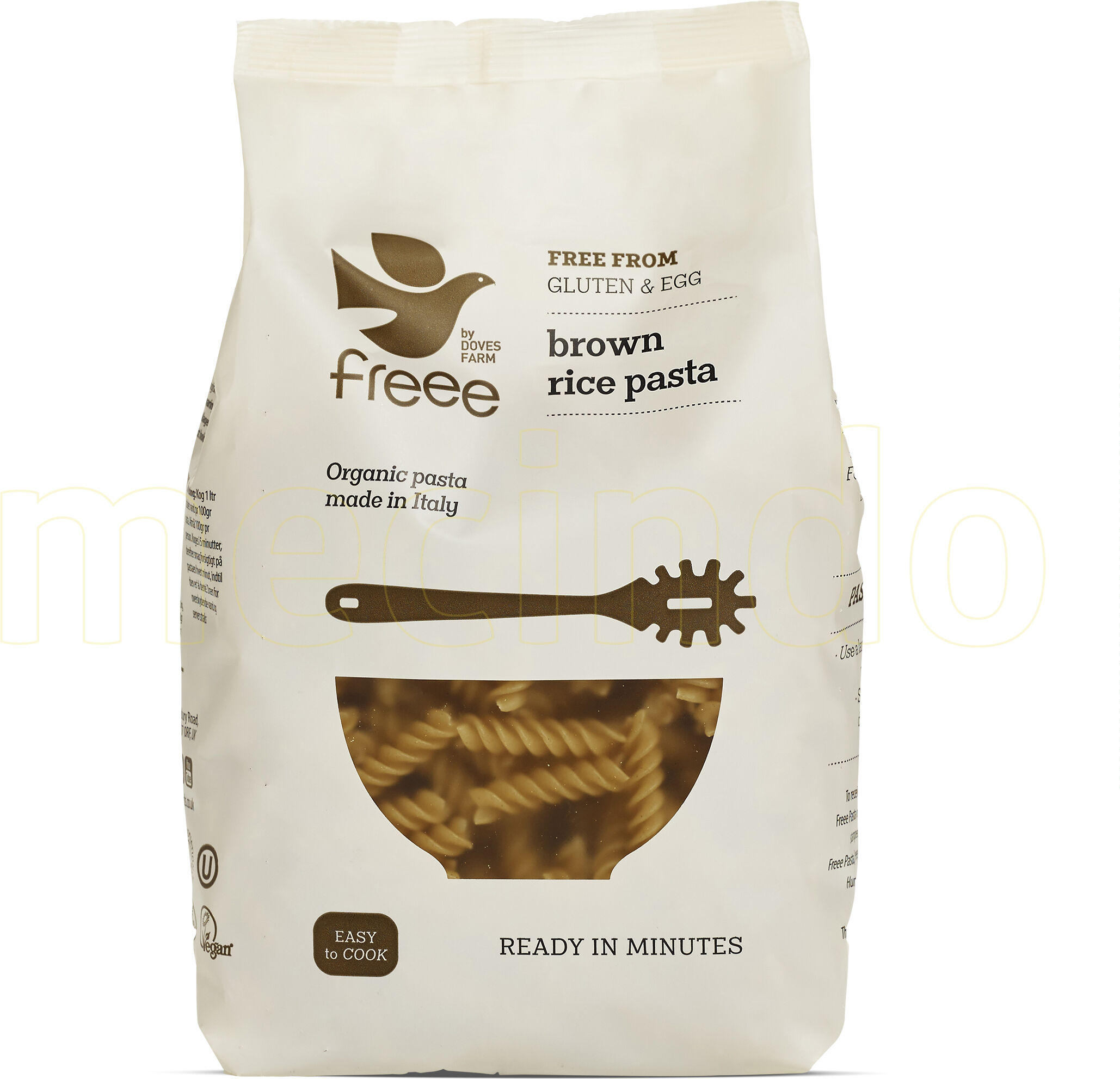 Doves Farm Organic Brun Ris Fusilli Skruer Gl. Fri Doves Ø - 500 g