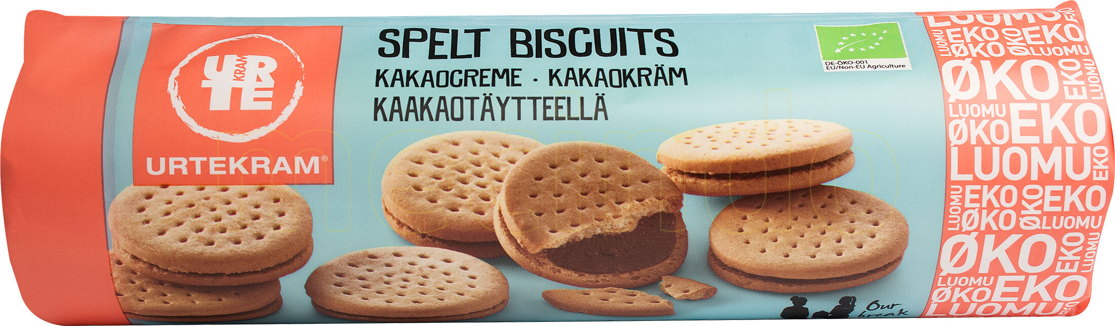 Urtekram Spelt Biscuits Med Kakaokrem Ø - 300 g