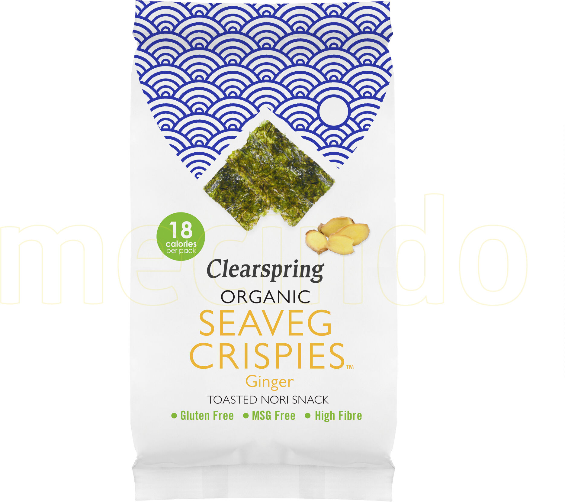 Clearspring Tang Chips Ingefær Ø (Seaveg Crispies) - 4 g