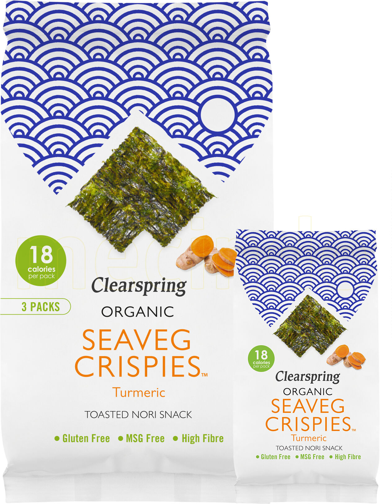 Clearspring Tang Chips Gurkemeje Multi Ø Pack (Seaveg Crispies) - 12 g