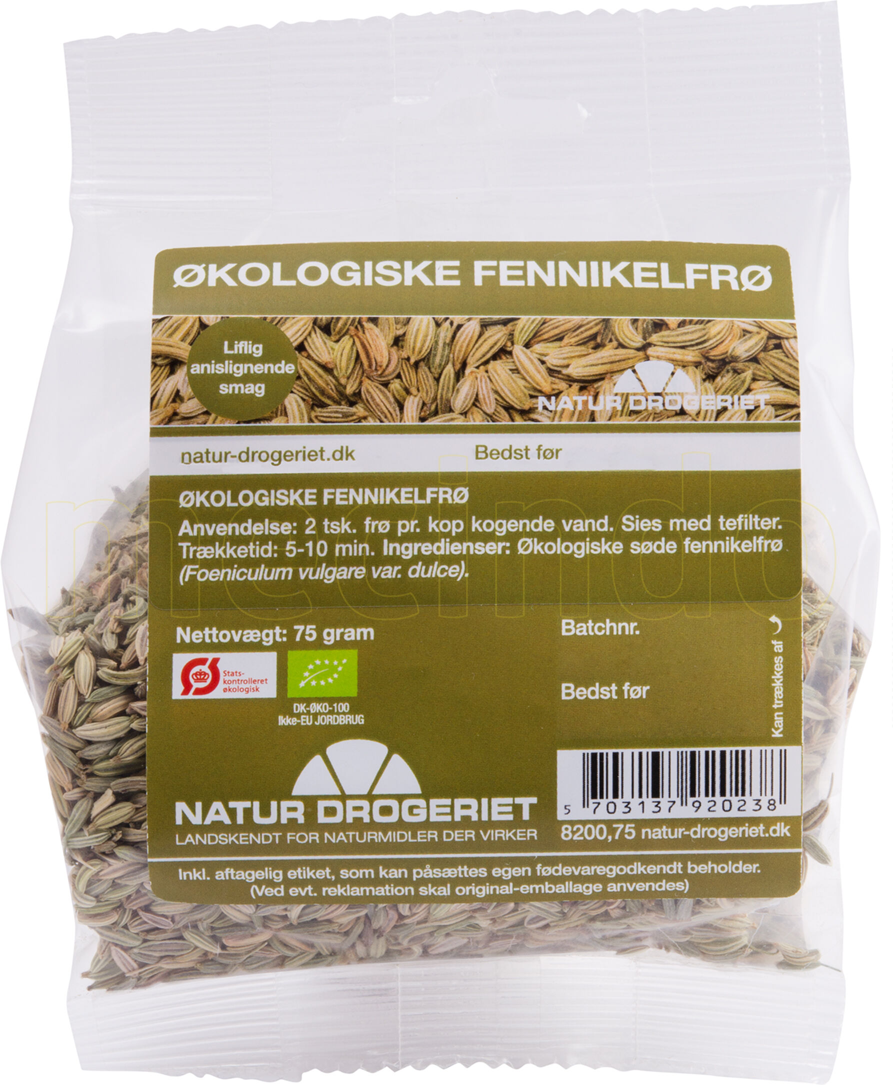 Natur Drogeriet Natur-Drogeriet Fennikel Hele Frø Ø - 75 g