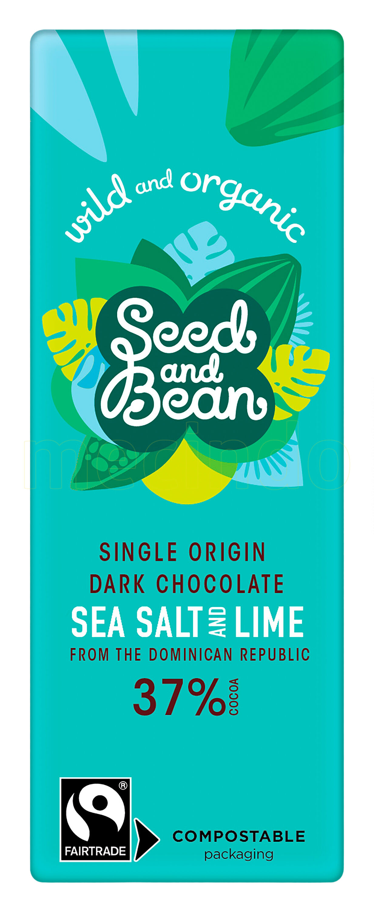 Seed & Bean Mælkechokolade 37% Cornish Sea Salt & Lime Ø - 25 g