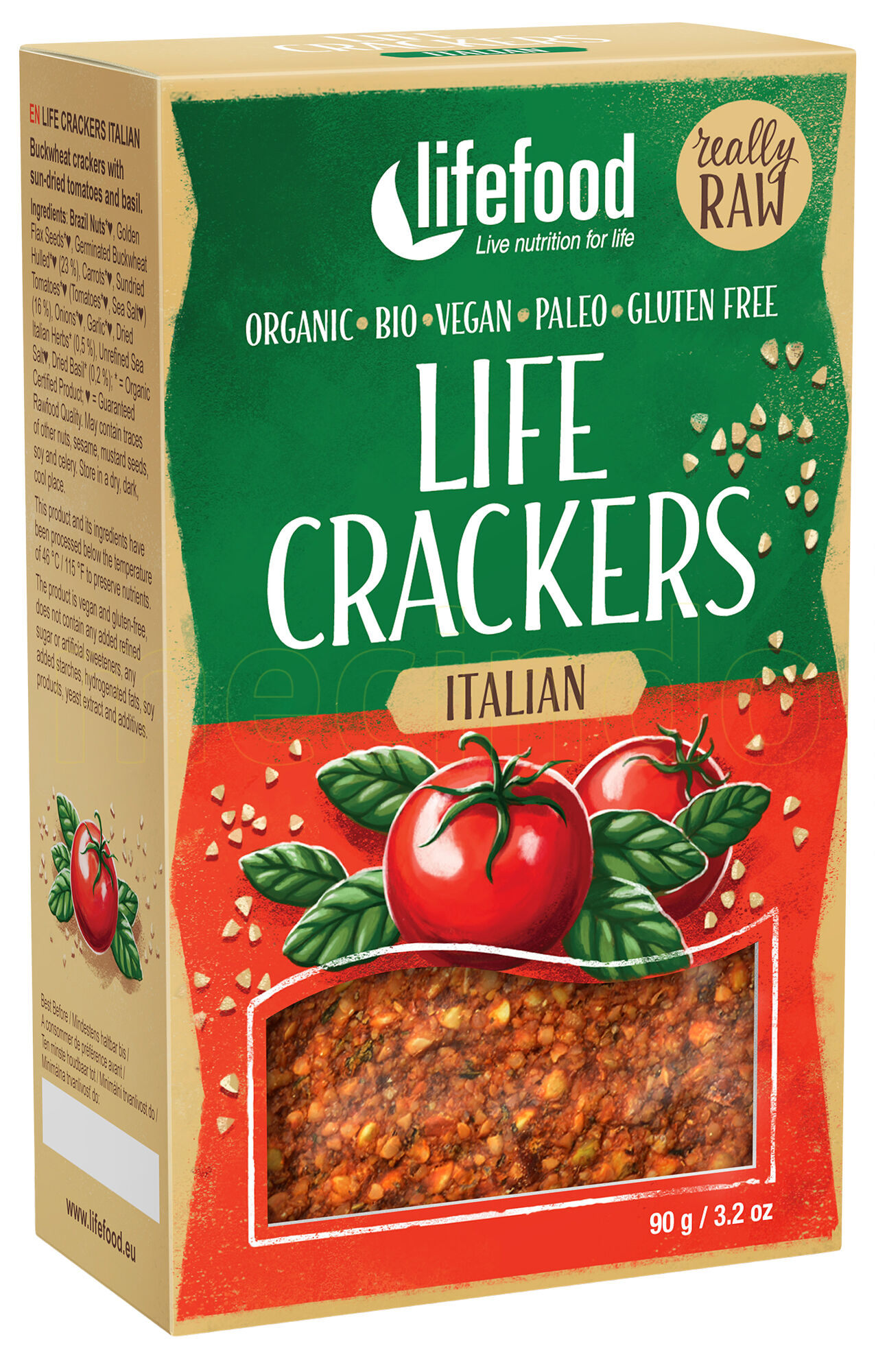 Lifefood Life Crackers Italian Raw Ø - 90 g
