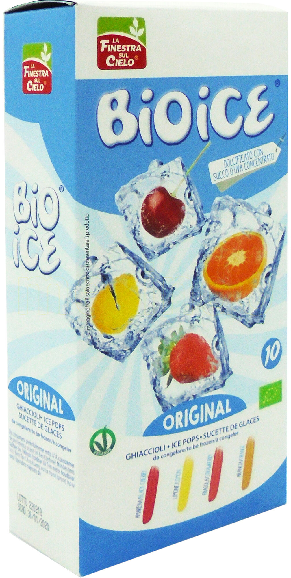 Finestra Cielo Ice Pops Kirsebær, Appelsin og Jordbær - 400 ml