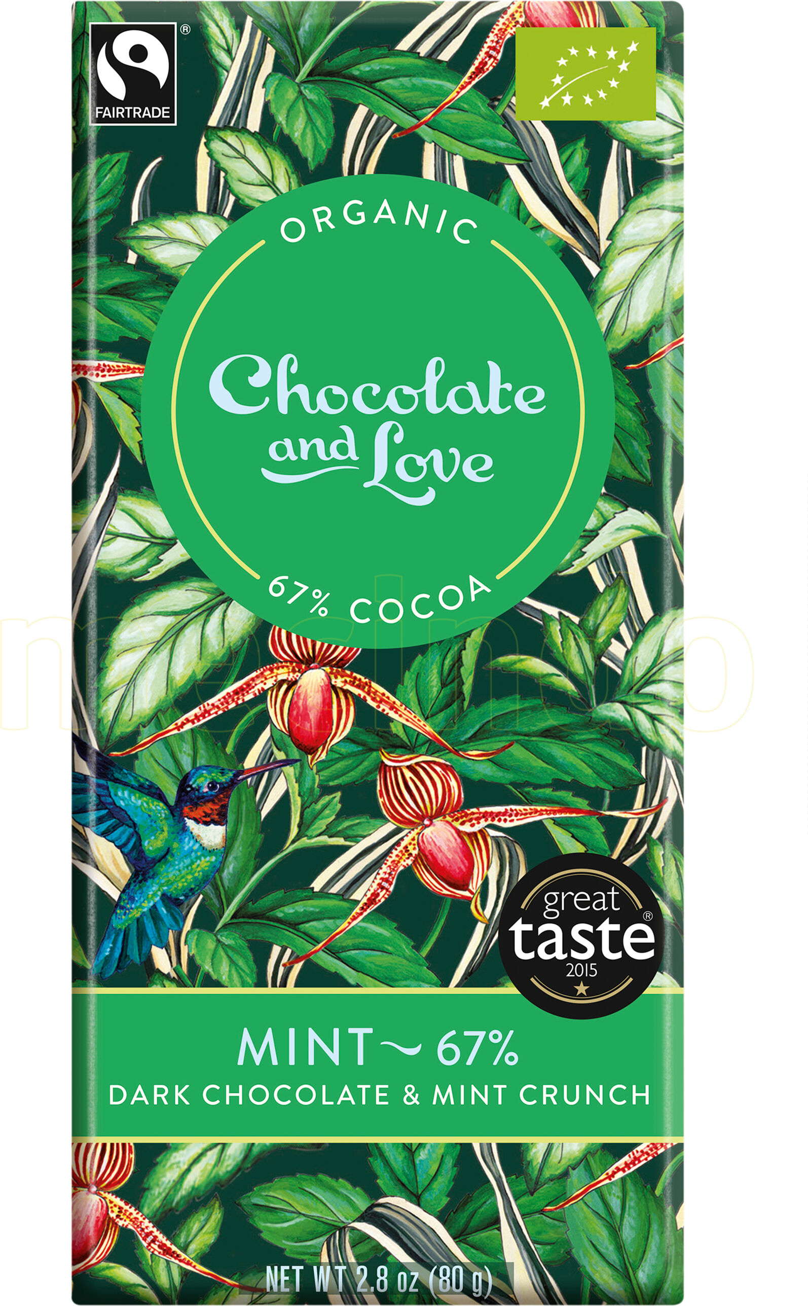 Chocolate And Love Sjokolade Mint 67% Ø - 80 g