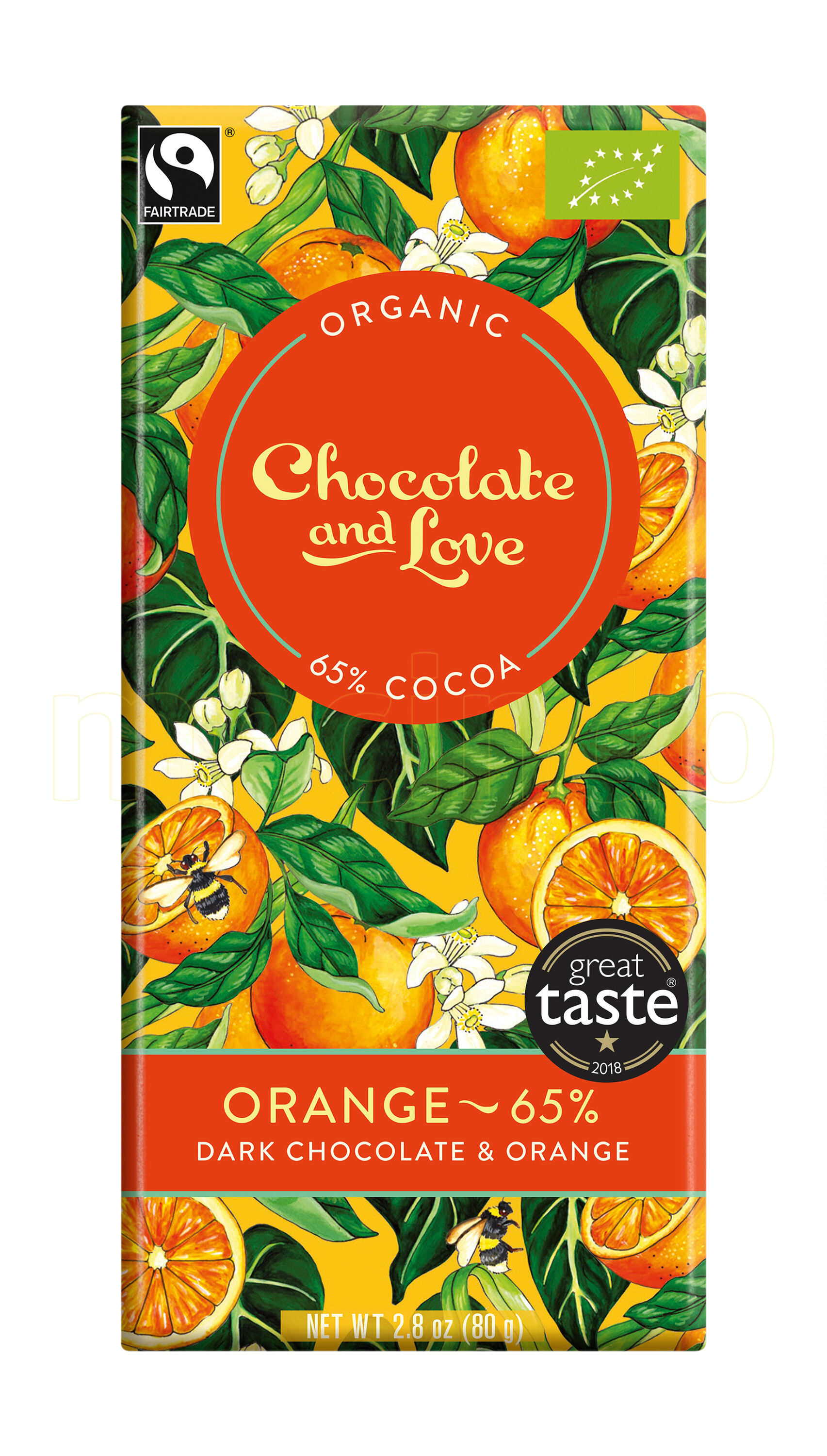 Chocolate And Love Orange Sjokolade 65% Ø - 80 g