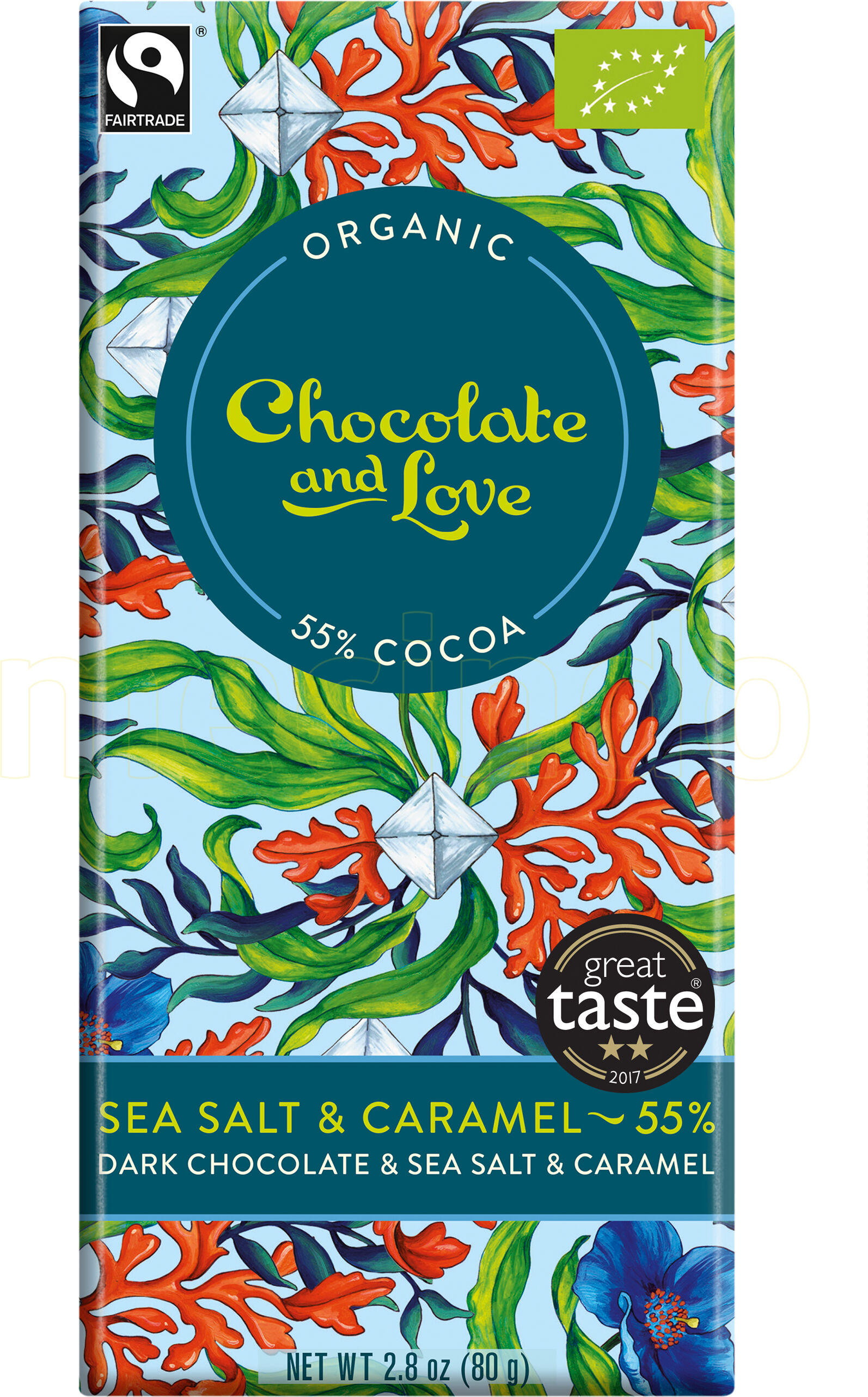 Chocolate and Love Chokolade Sea Salt 55% Ø - 80 g