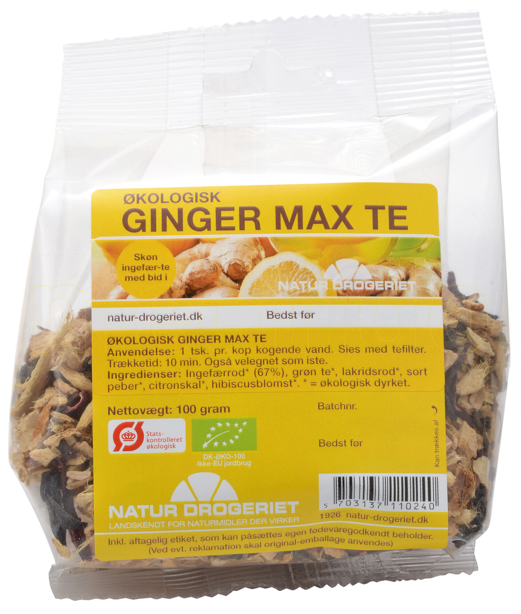 Natur Drogeriet Natur-Drogeriet Ginger Max Te Ø - 100 g