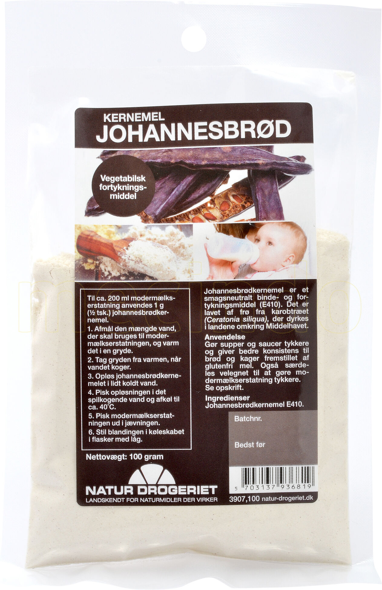 Natur Drogeriet Natur-Drogeriet Johannesbrød Kernemel - 100 g