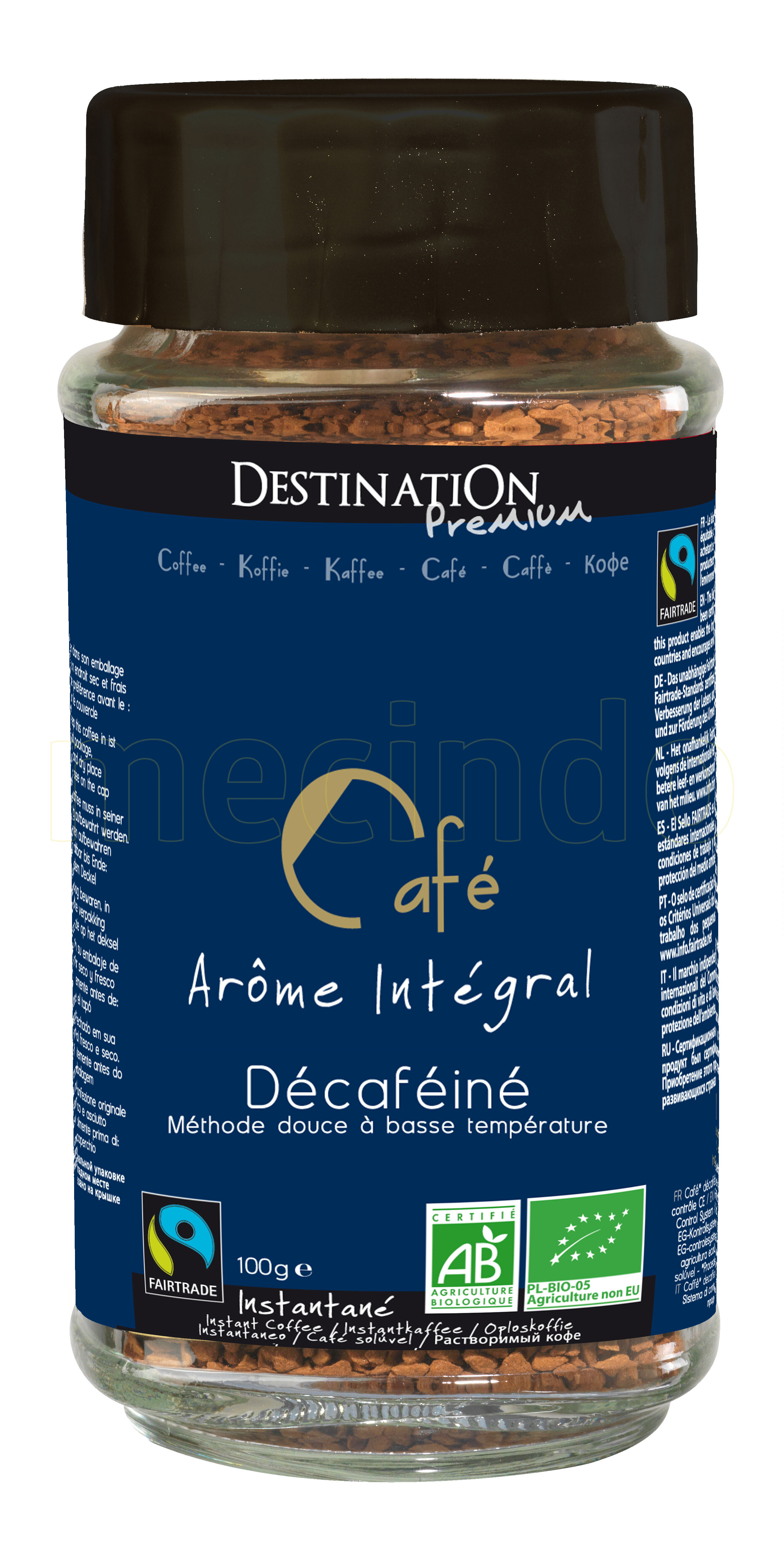 Destination Premium Koffeinfri Instant Kaffe, Fairtrade Ø - 100 g