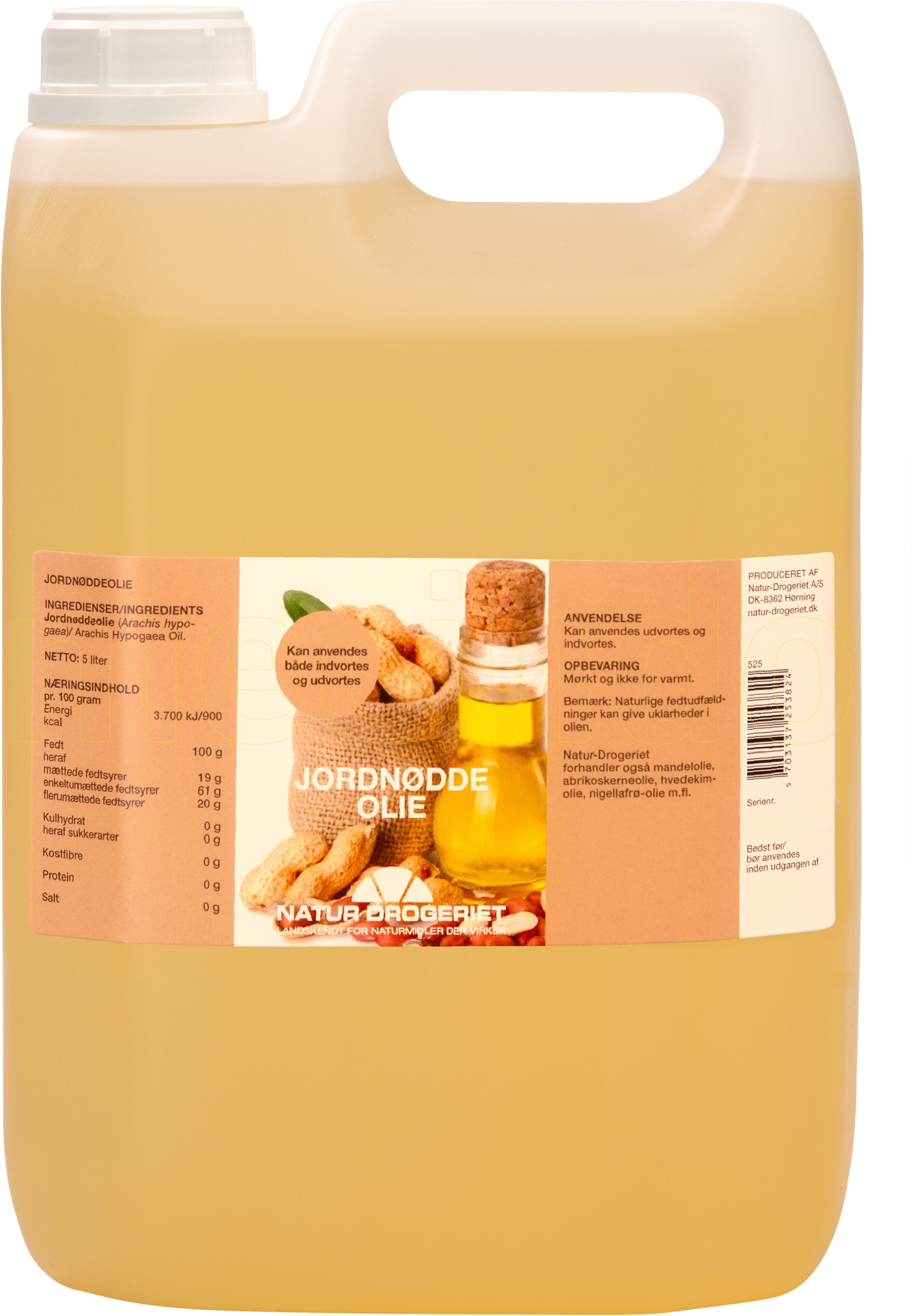 Natur Drogeriet Natur-Drogeriet Jordnøddeolie Dunk - 5 Liter