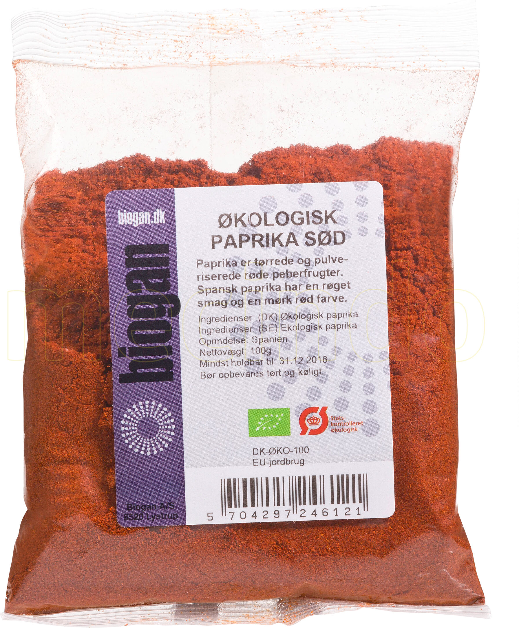 Biogan Paprika Søt Ø - 100 g