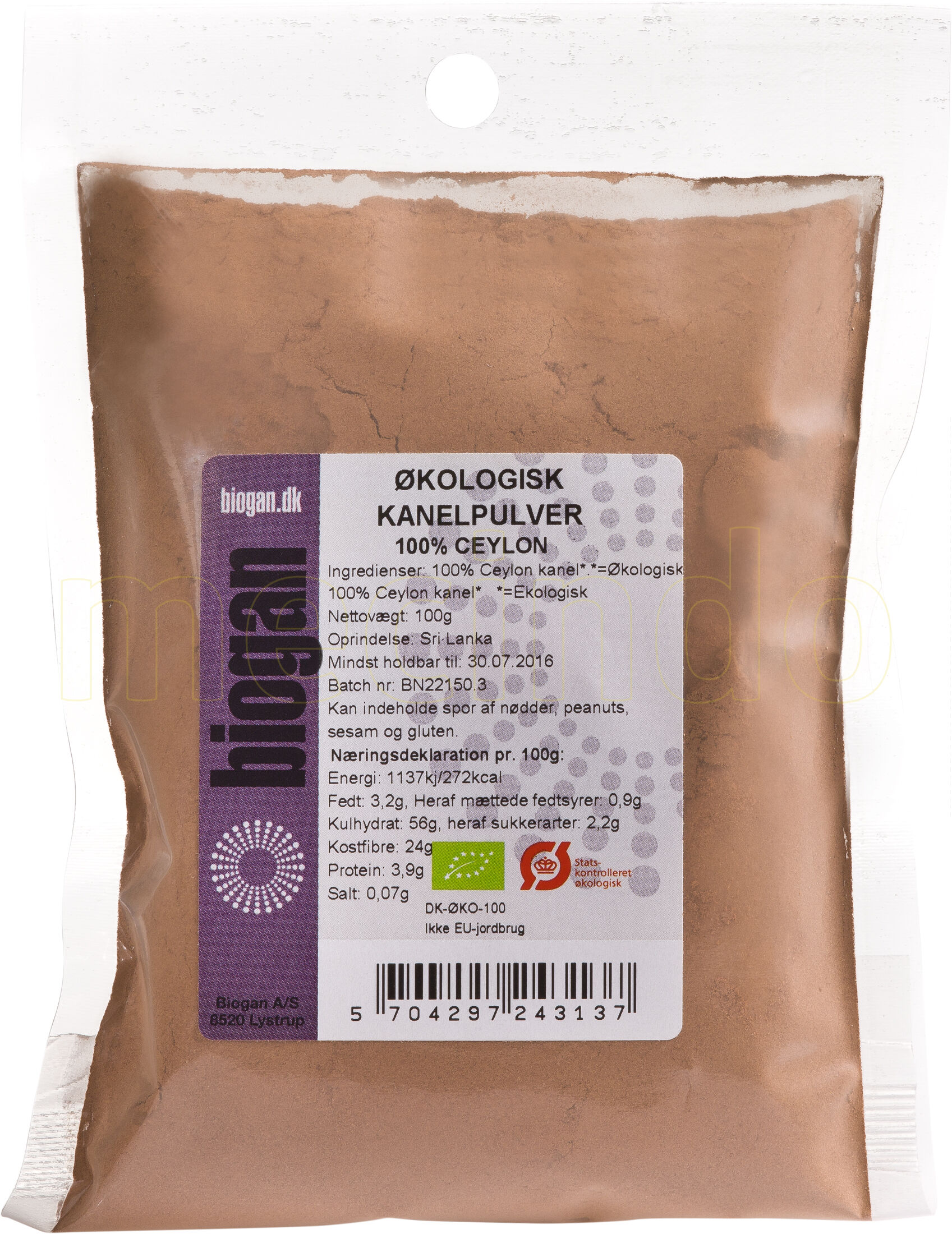 Biogan Økologisk Kanelpulver - 100 g