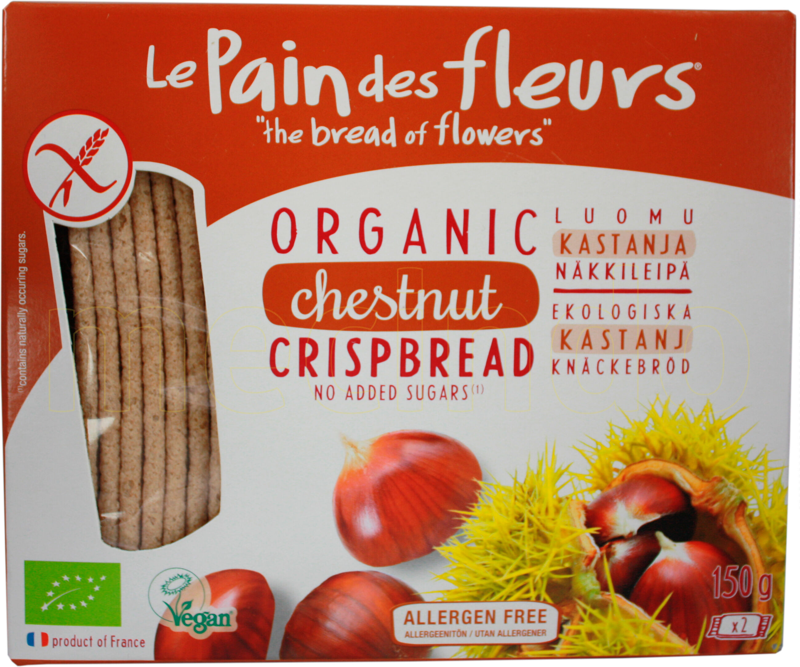 Le pain des fleurs Knekkebrød Kastanje Glutenfri Ø - 125 g