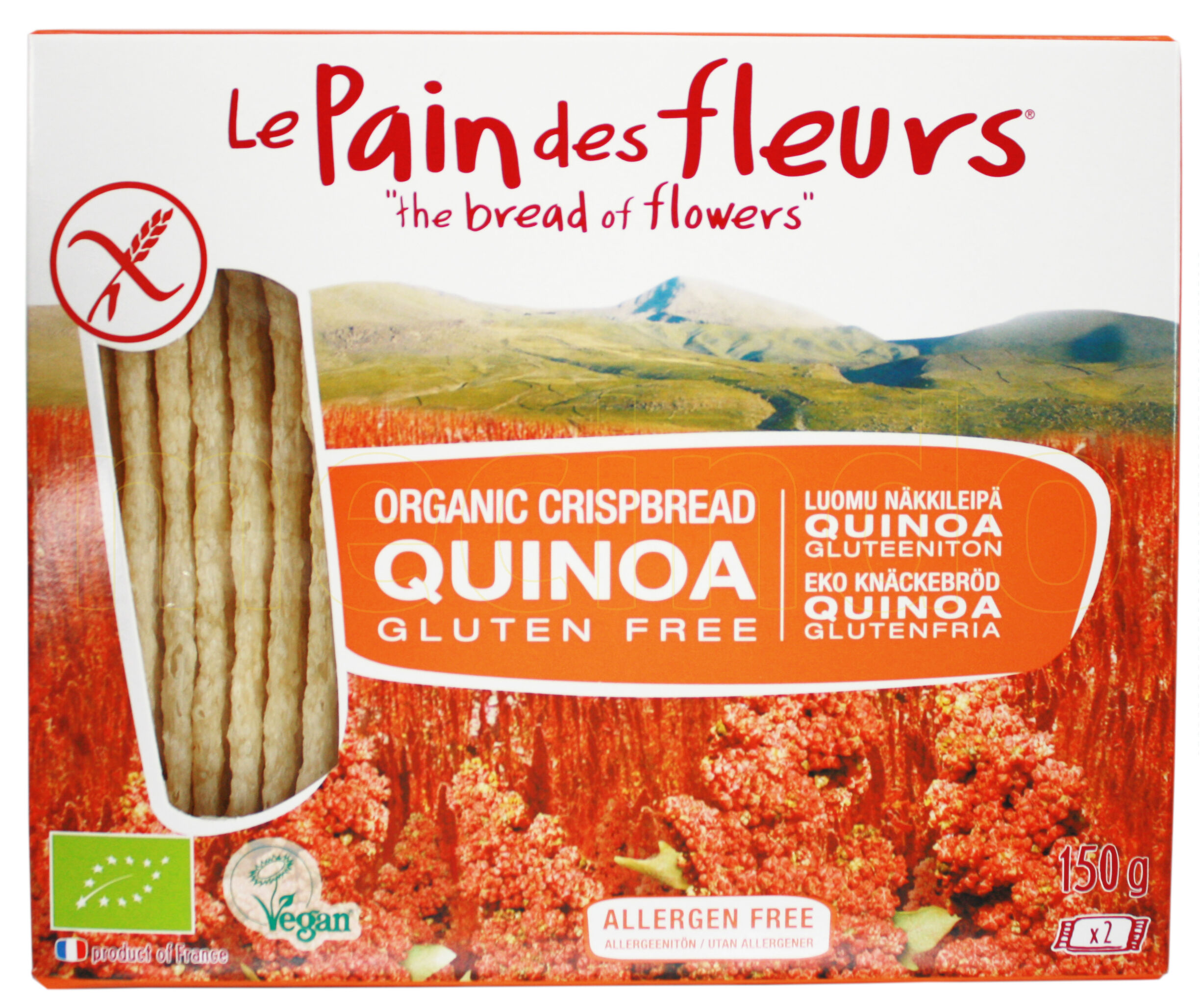 Le pain des fleurs Knekkebrød Quinoa Glutenfri Ø - 125 g