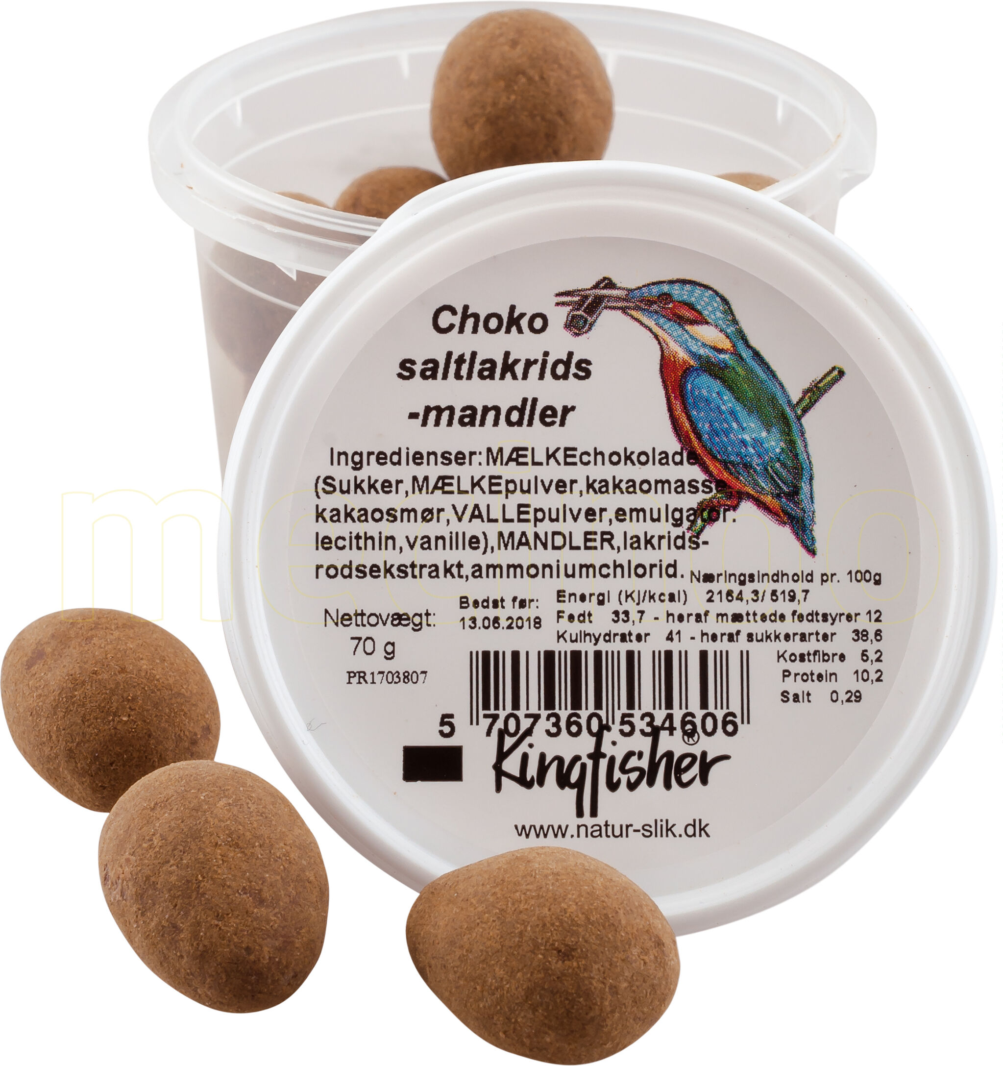 Kingfisher Choko Saltlakris Mandler - 70 g